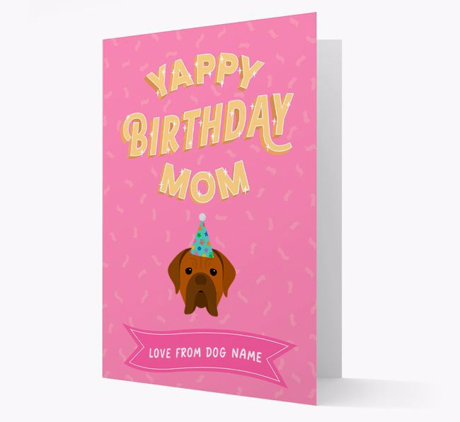 Yappy Birthday Mom : Personalized {breedCommonName} Card